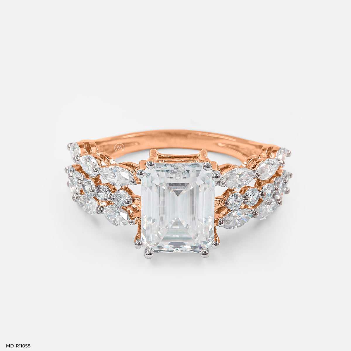 Regal Emerald Solitaire Diamond Ring