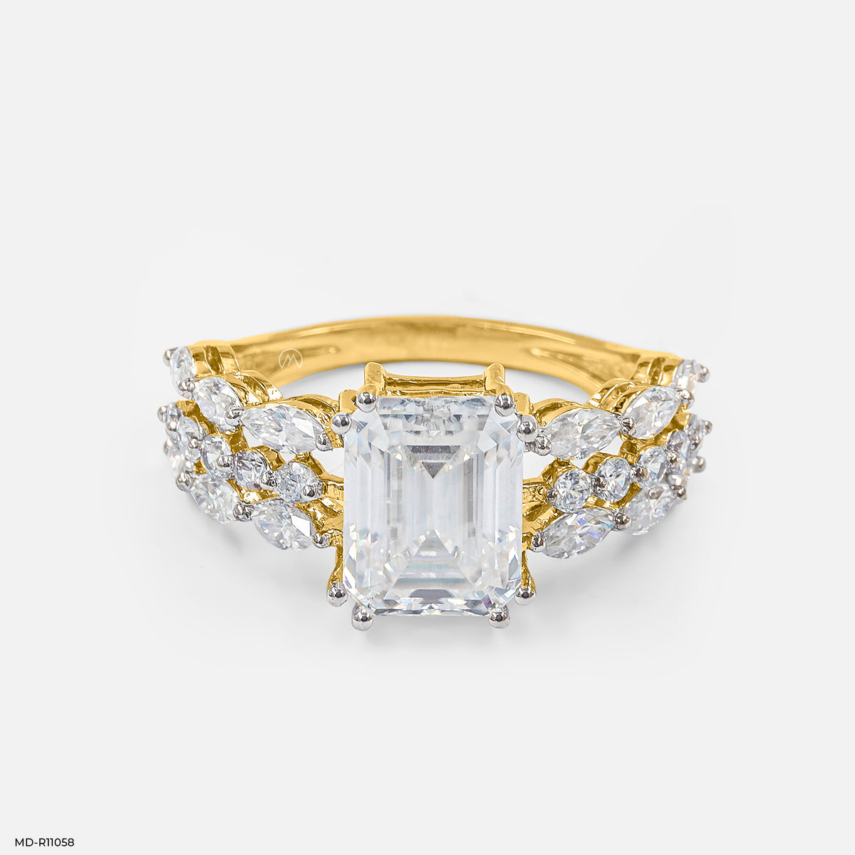 Regal Emerald Solitaire Diamond Ring