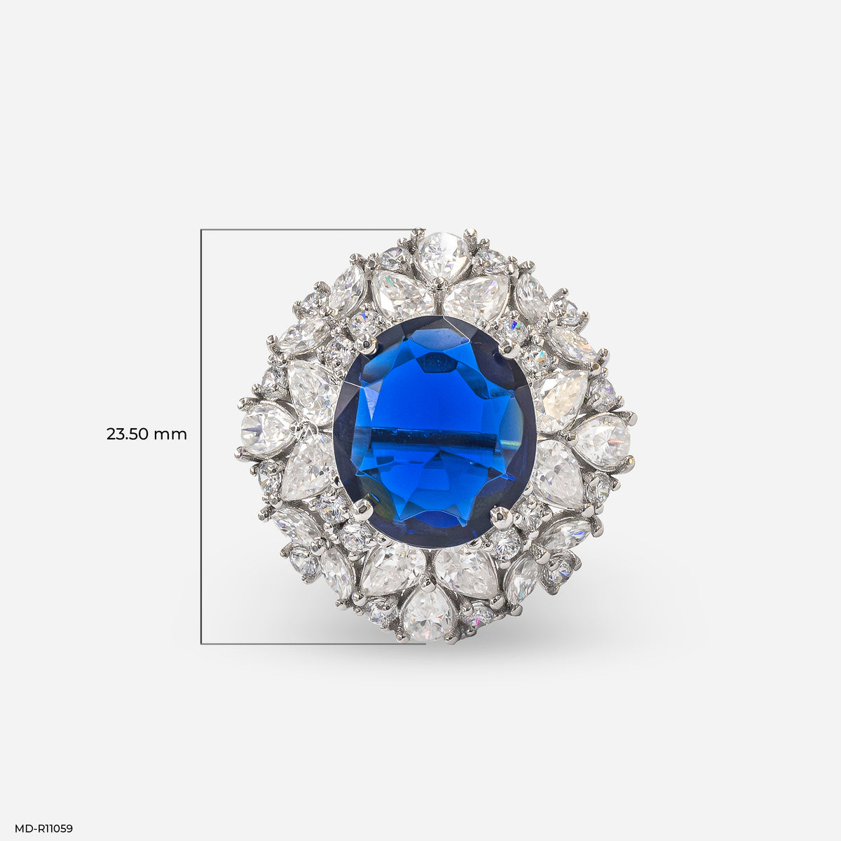 Victorian Blue Sapphire Diamond Ring