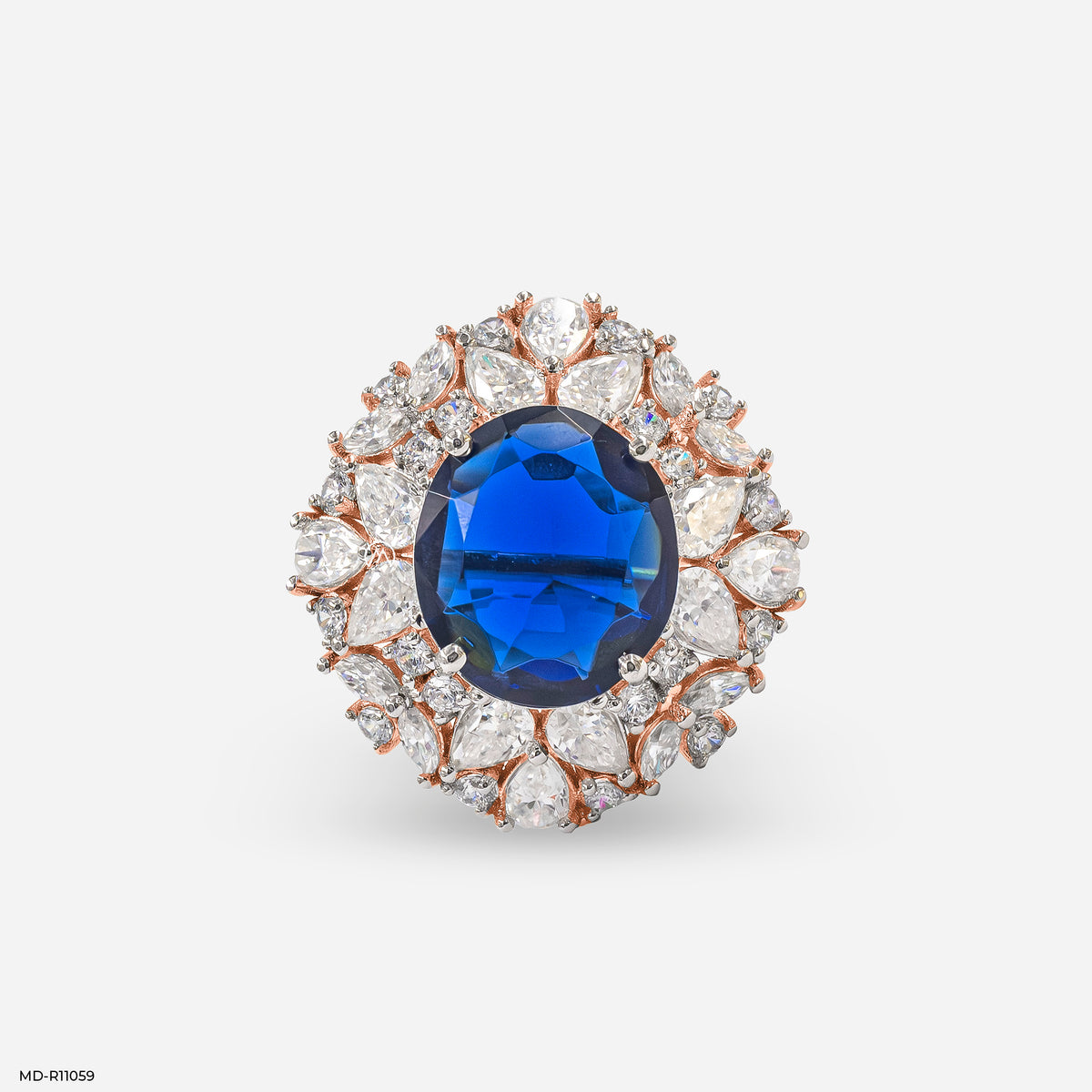 Victorian Blue Sapphire Diamond Ring