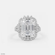 Leaf Crown Solitaire Diamond Ring