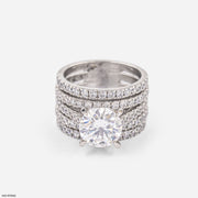 Empress Solitaire Diamond Band Ring