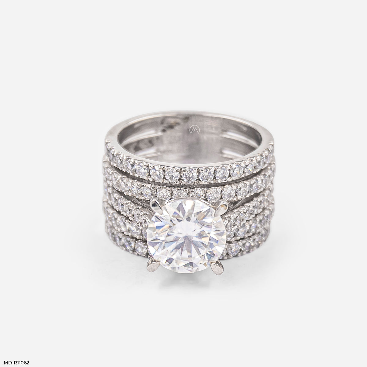 Empress Solitaire Diamond Band Ring