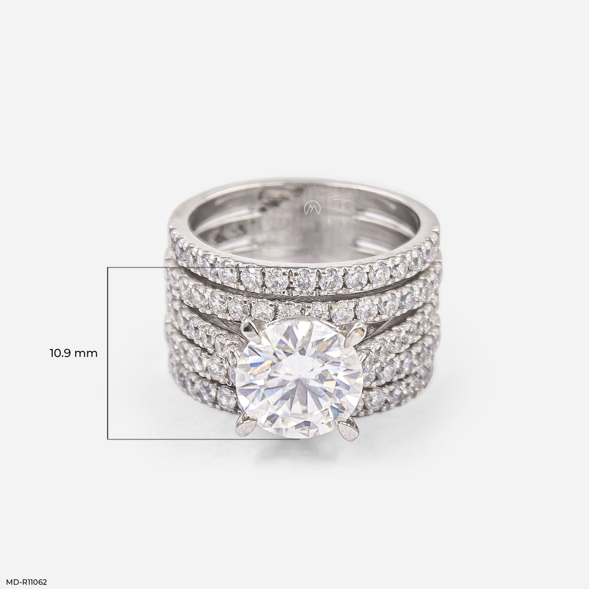 Empress Solitaire Diamond Band Ring