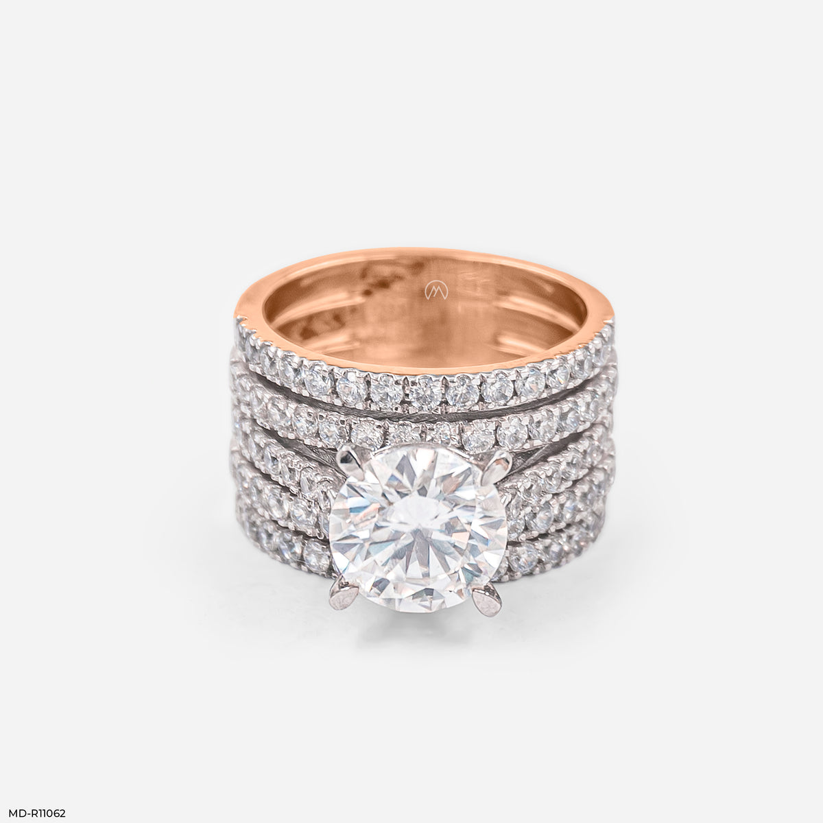 Empress Solitaire Diamond Band Ring
