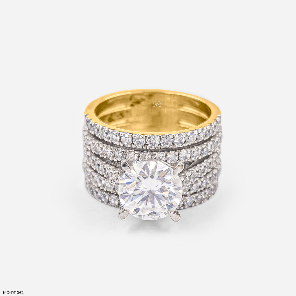 Empress Solitaire Diamond Band Ring