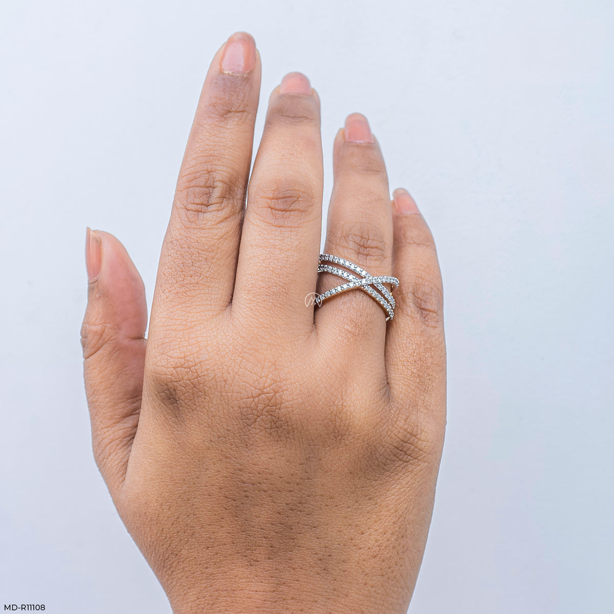 0.65 Carat Lab Diamond Criss-Cross Ring