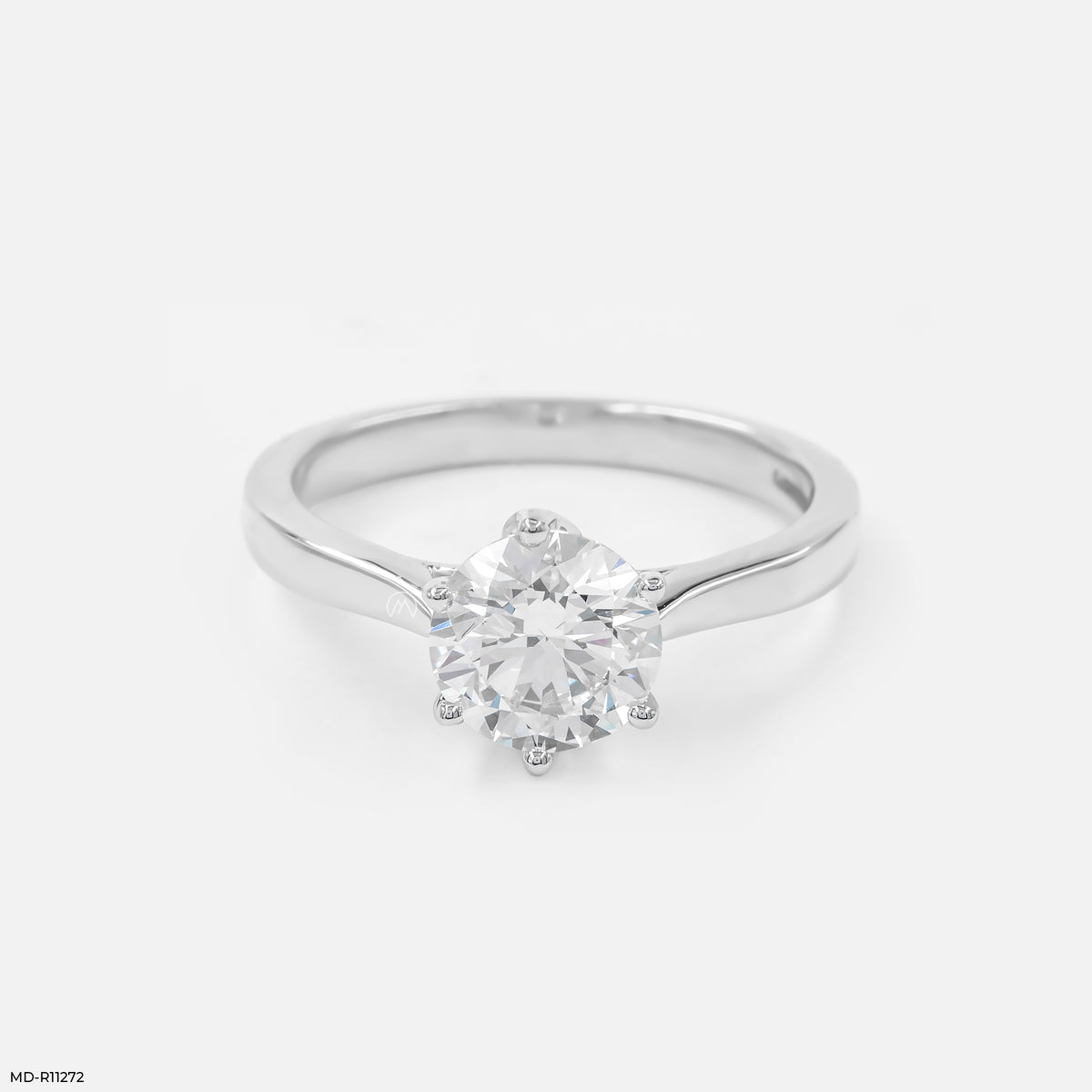 Golden Crown Solitaire Ring