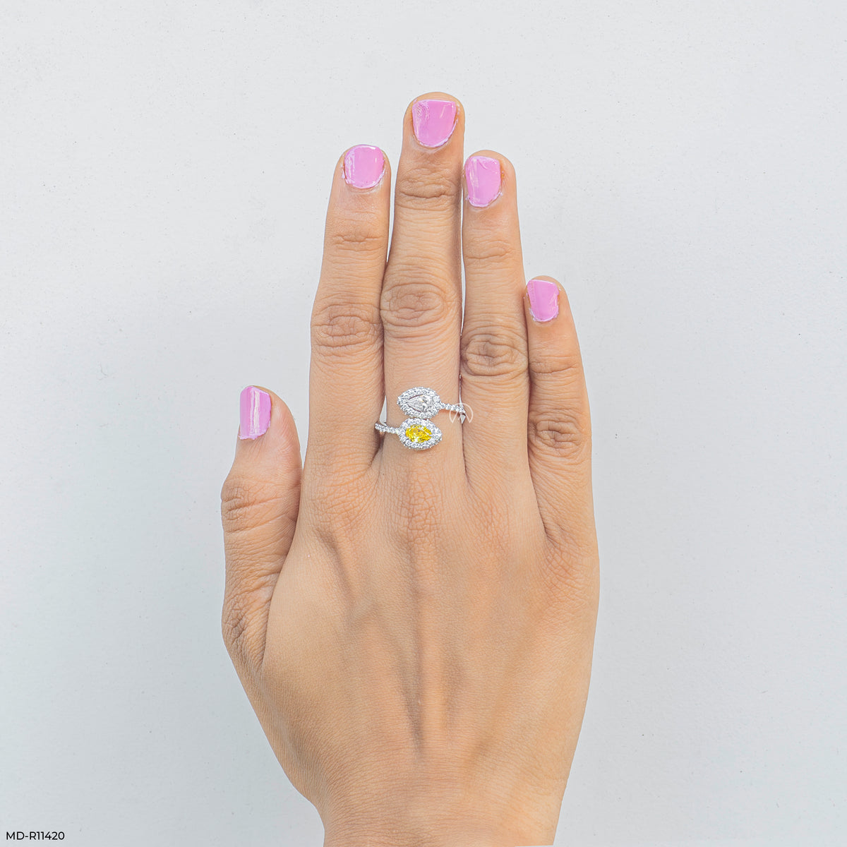 Halo Bypass Toi et Moi Diamond Rings