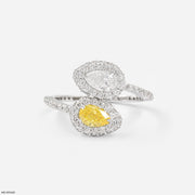Halo Bypass Toi et Moi Diamond Rings