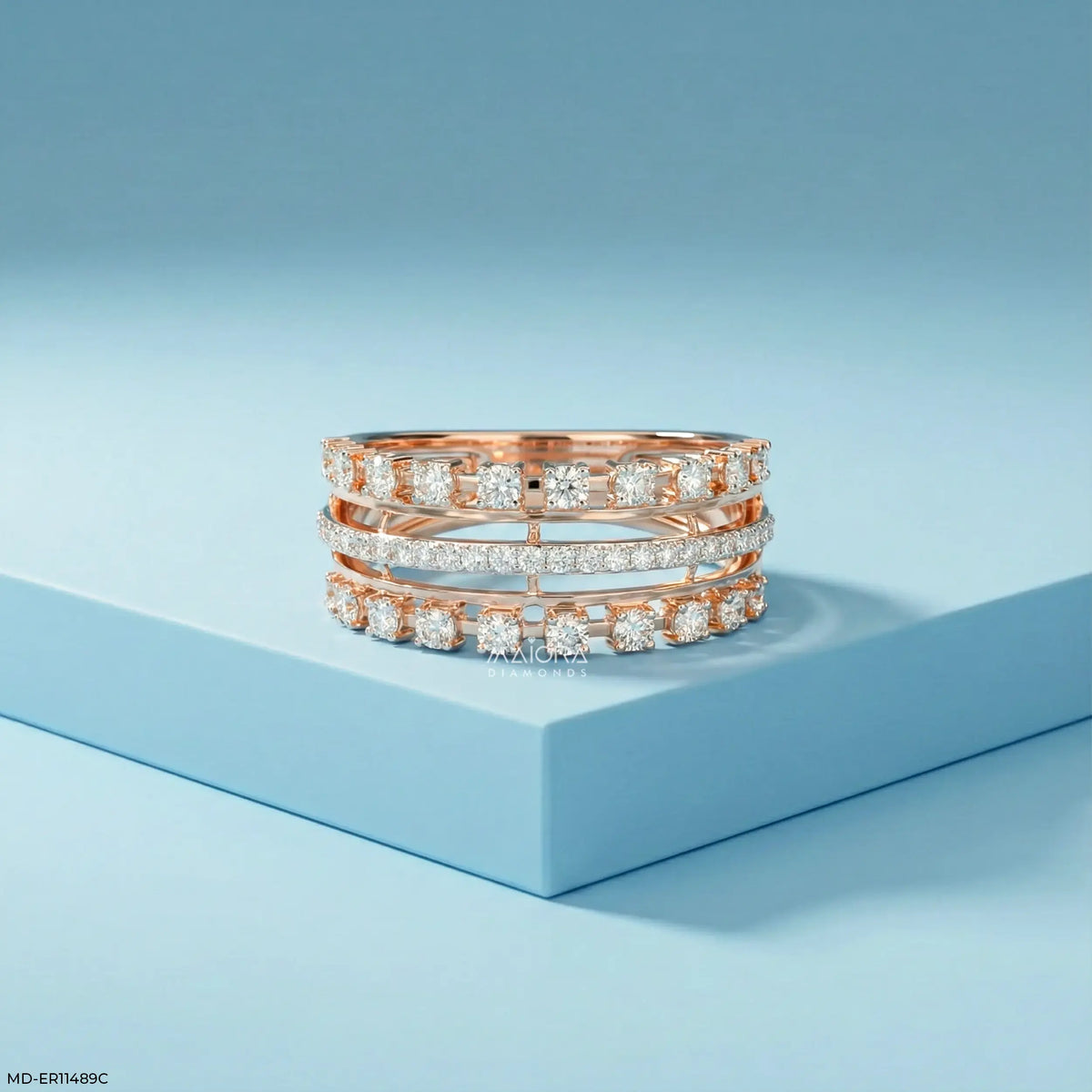 0.70 Carat Grand Architectural Ring