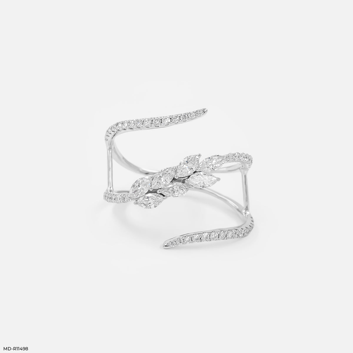 Celestial Marquise Scroll Ring