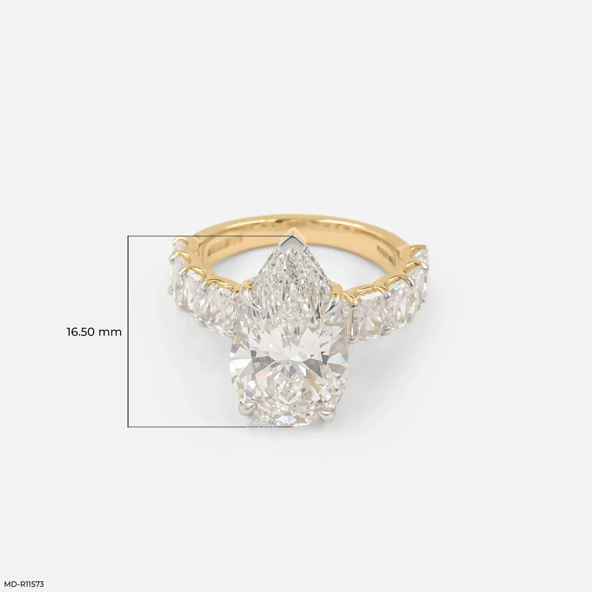 8.65 Carat Pear Spark Solitaire Diamond Ring