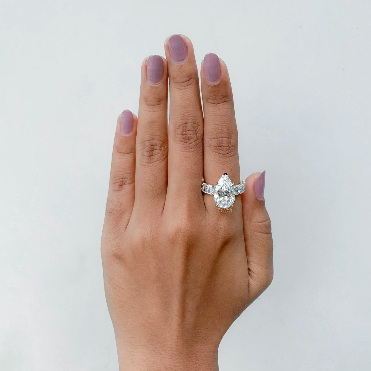 8.65 Carat Pear Spark Solitaire Diamond Ring