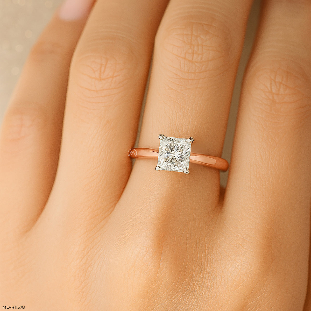 Princess Cut Solitaire Engagement Ring