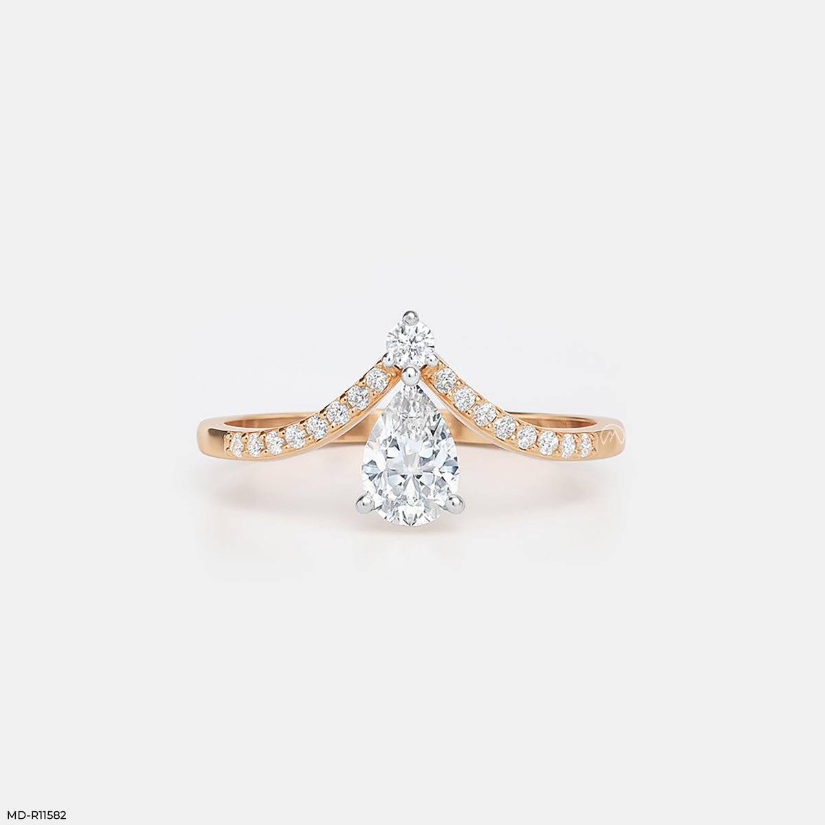 Tundra Solitaire Crown Vanki Diamond Ring