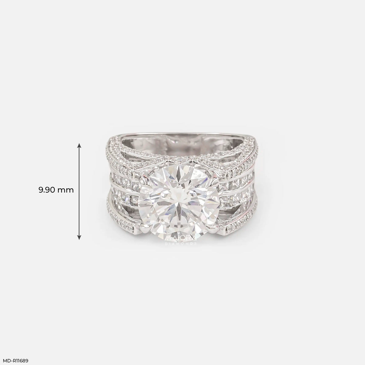 Velora Solitire Diamond Band Ring