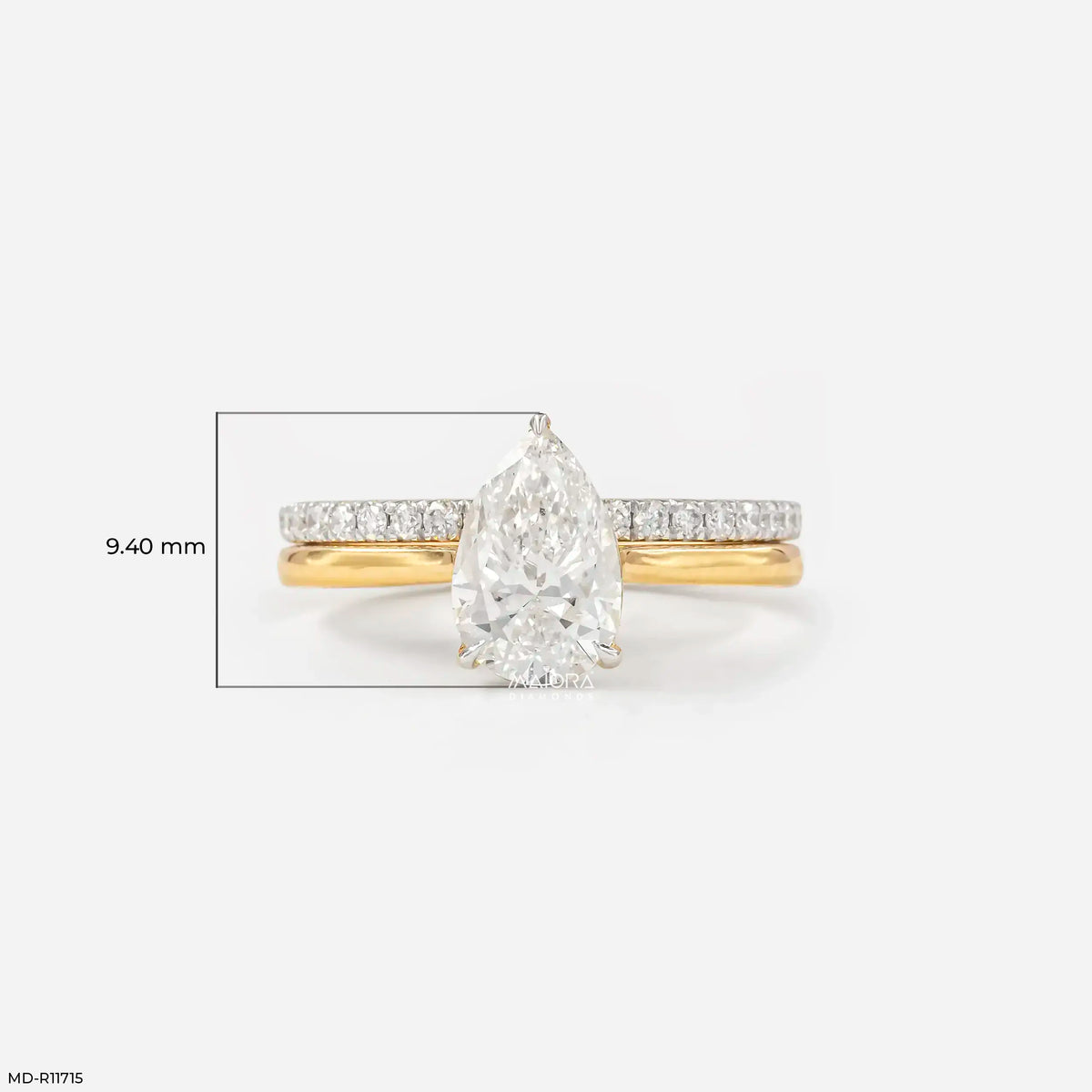 Evara Teardrop Solitaire Diamond Ring