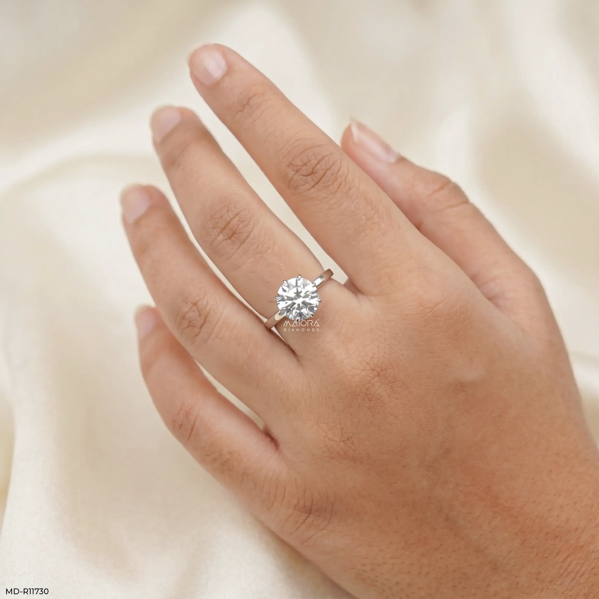 3 Carat Dazzling Round Lab Diamond Solitaire Ring