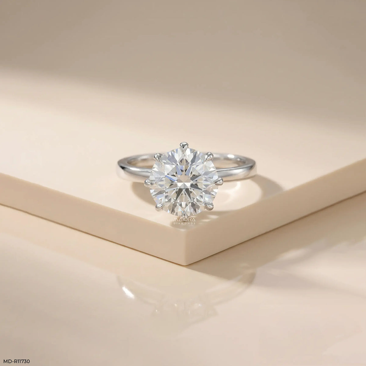 3 Carat Dazzling Round Lab Diamond Solitaire Ring