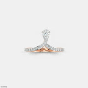 Sleek Curve Pear Vanki Diamond Ring