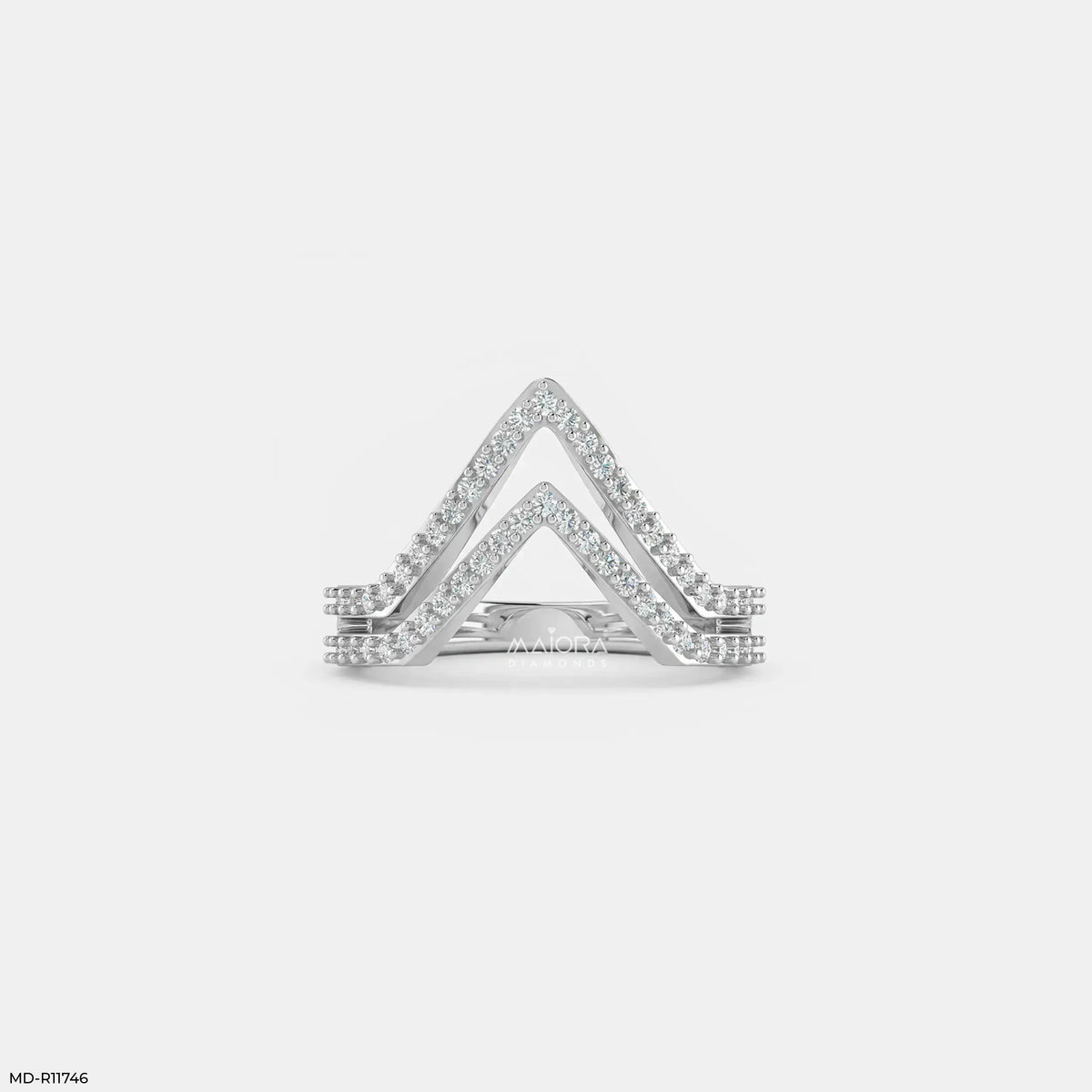 Twin Sparkle Peaks Vanki Diamond Ring