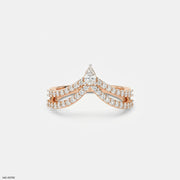 Twin Line Pear Vanki Diamond Ring