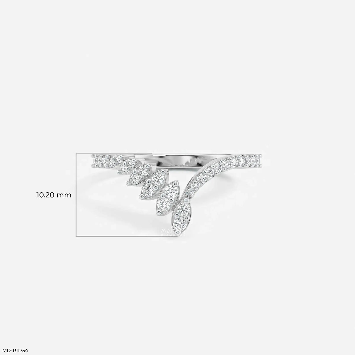 Glacier Fusion Fern Vanki Diamond Ring