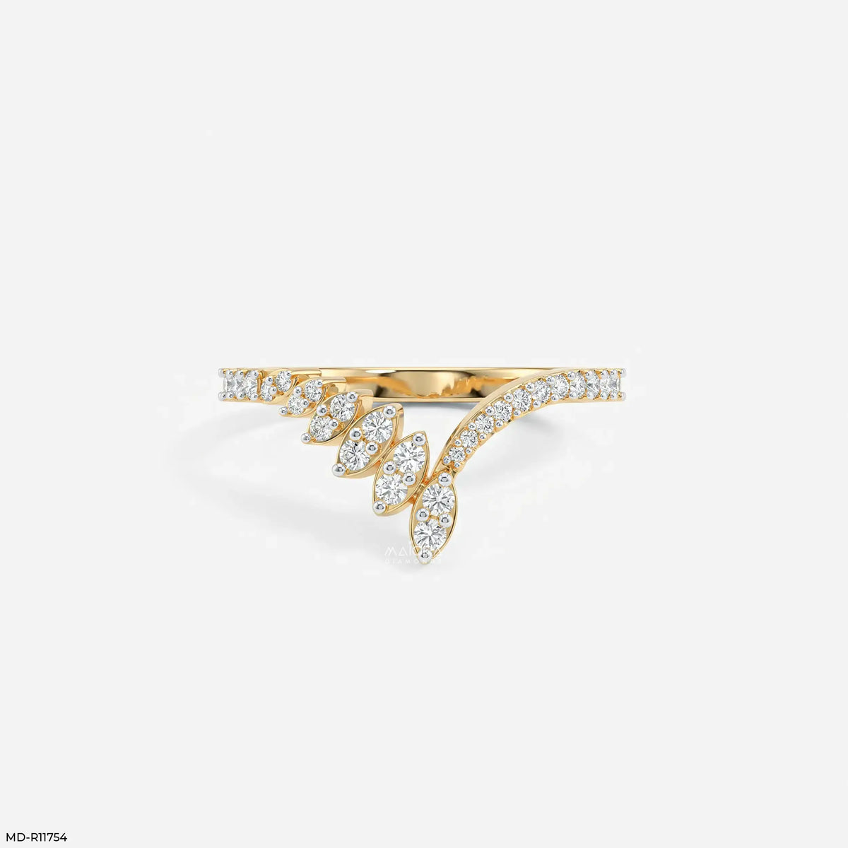 Glacier Fusion Fern Vanki Diamond Ring