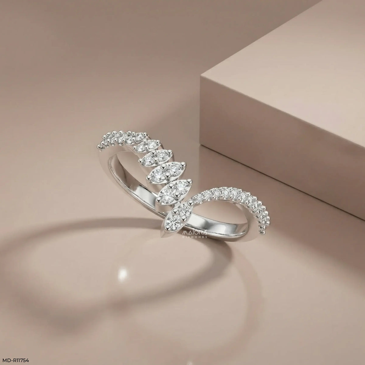 Glacier Fusion Fern Vanki Diamond Ring