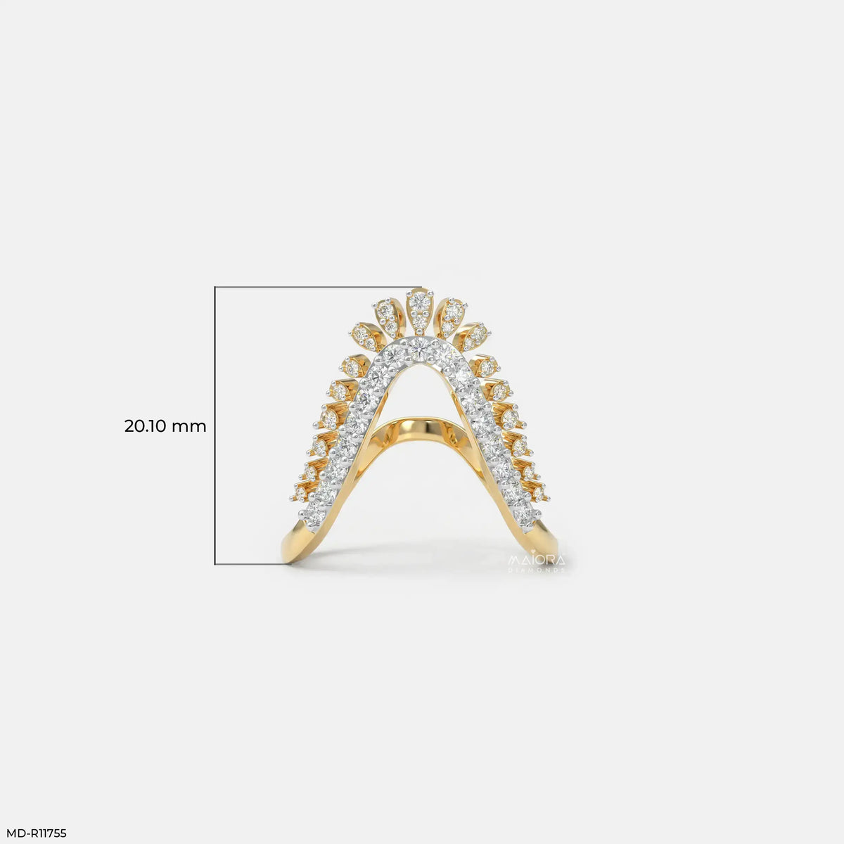 Dual Tone Phoenix Vanki Diamond Ring