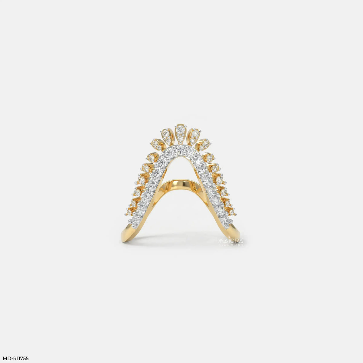 Dual Tone Phoenix Vanki Diamond Ring