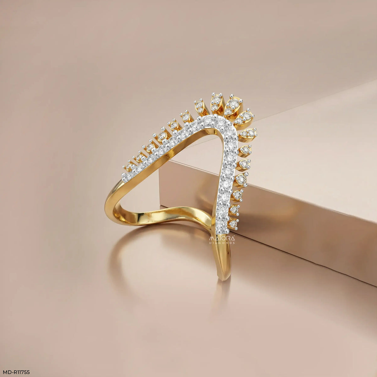 Dual Tone Phoenix Vanki Diamond Ring