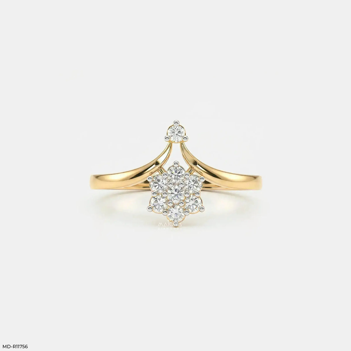 Shining V Flora Vanki Diamond Ring