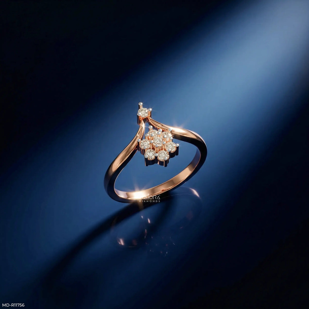Shining V Flora Vanki Diamond Ring