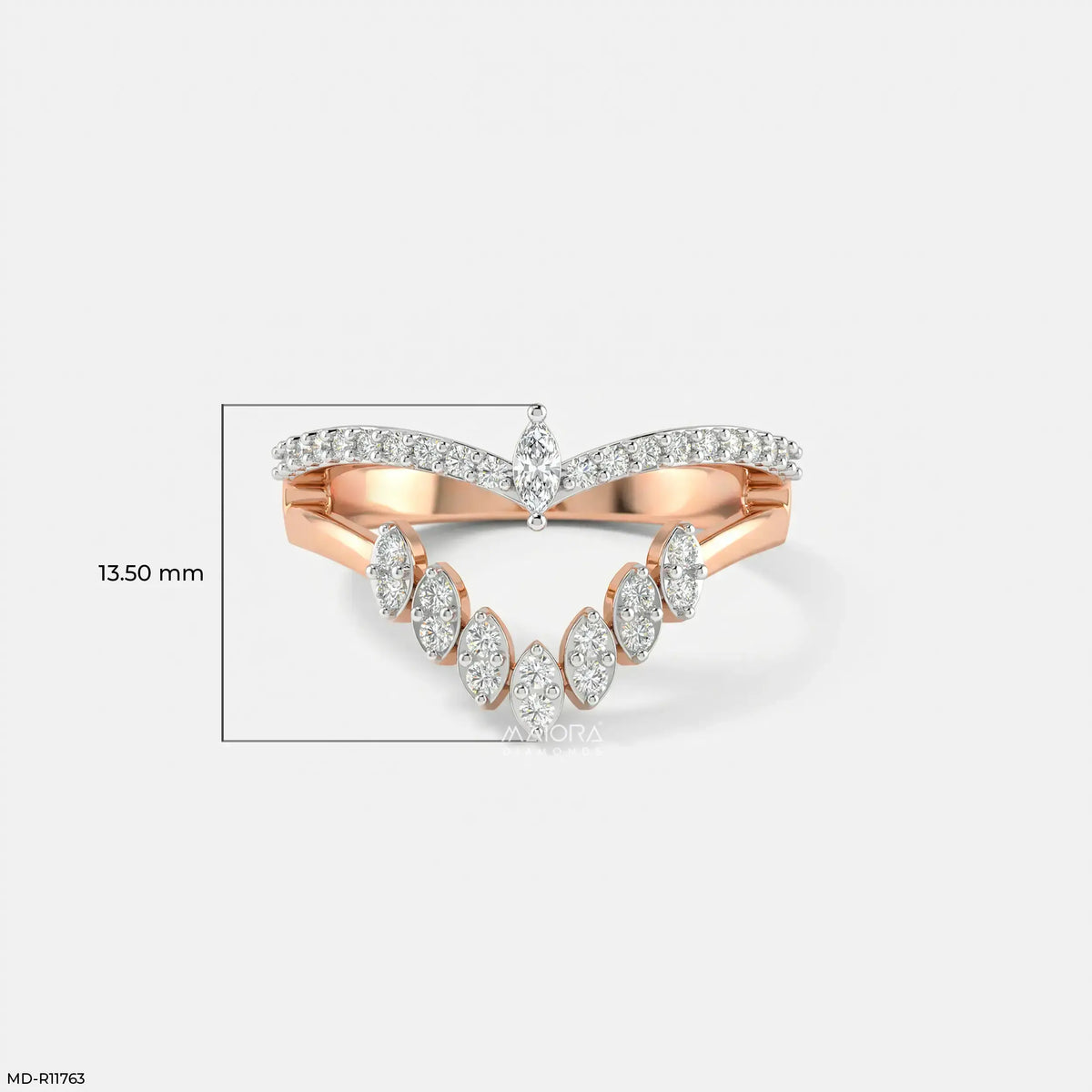 Lunar Modular Arc Vanki Diamond Ring