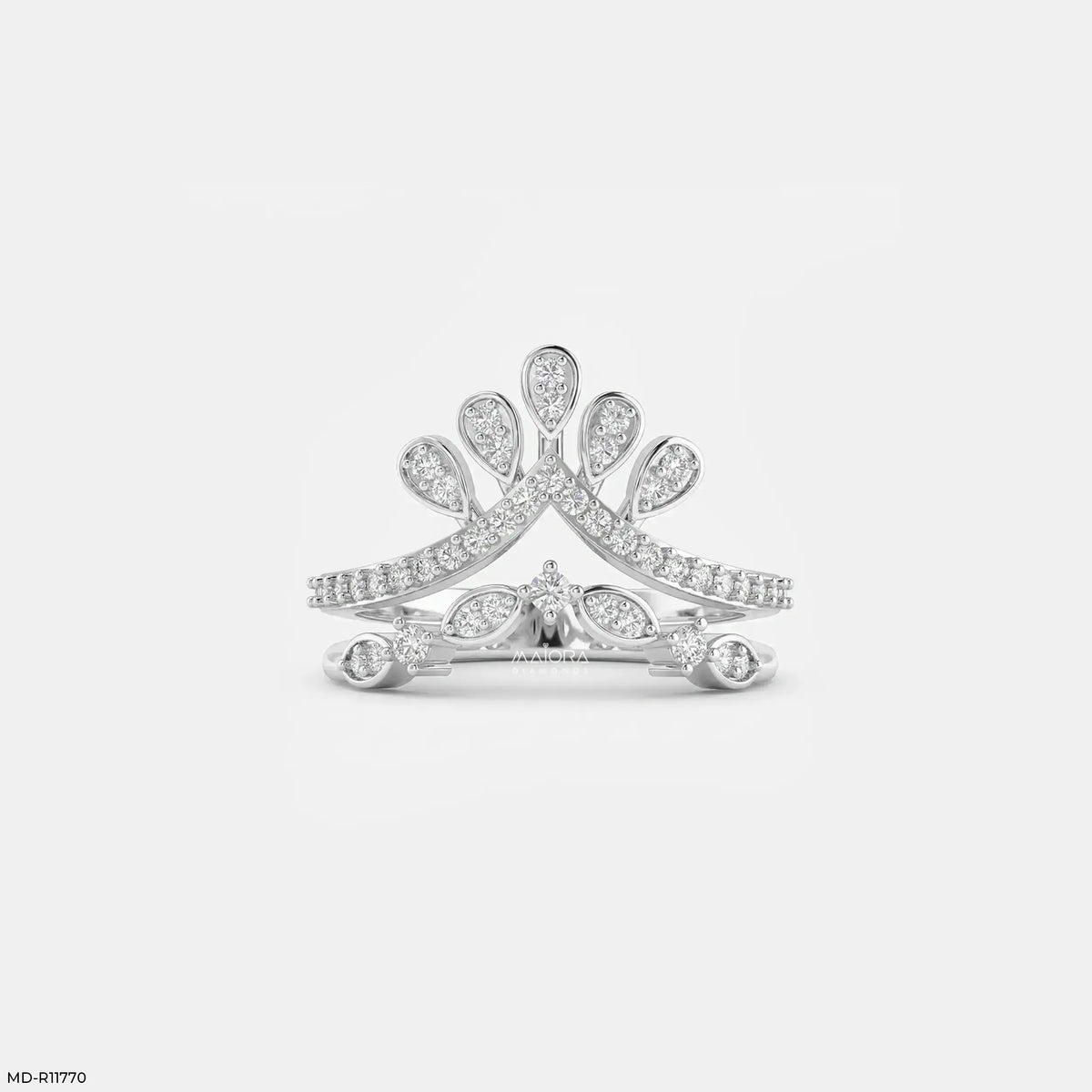 Velora Shine Curve Vanki Diamond Ring