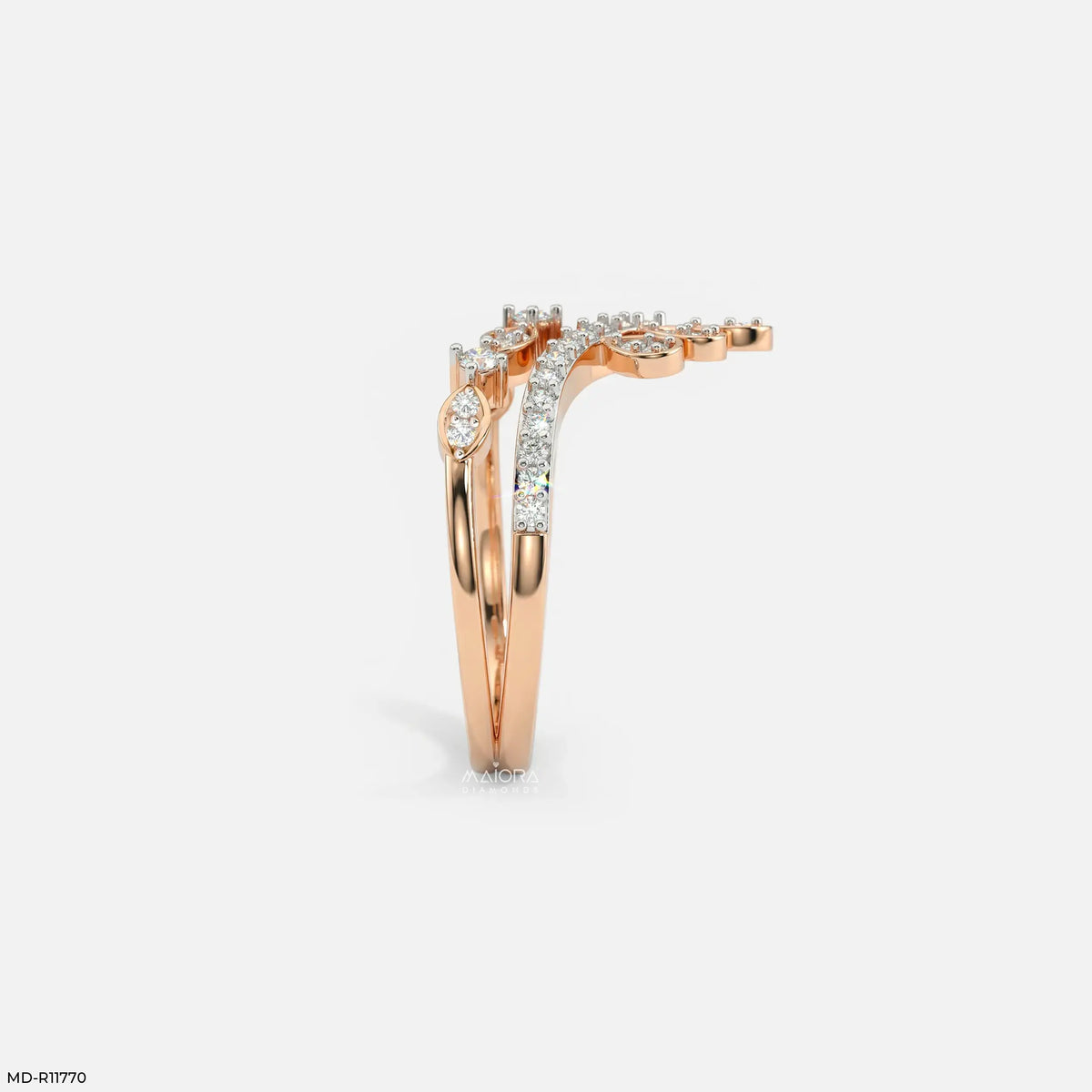 Velora Shine Curve Vanki Diamond Ring