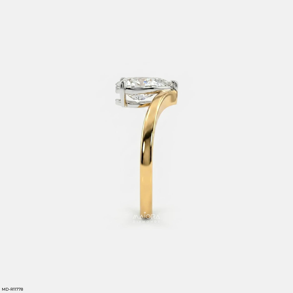 Simply Solitaire Pear Vanki Diamond Ring