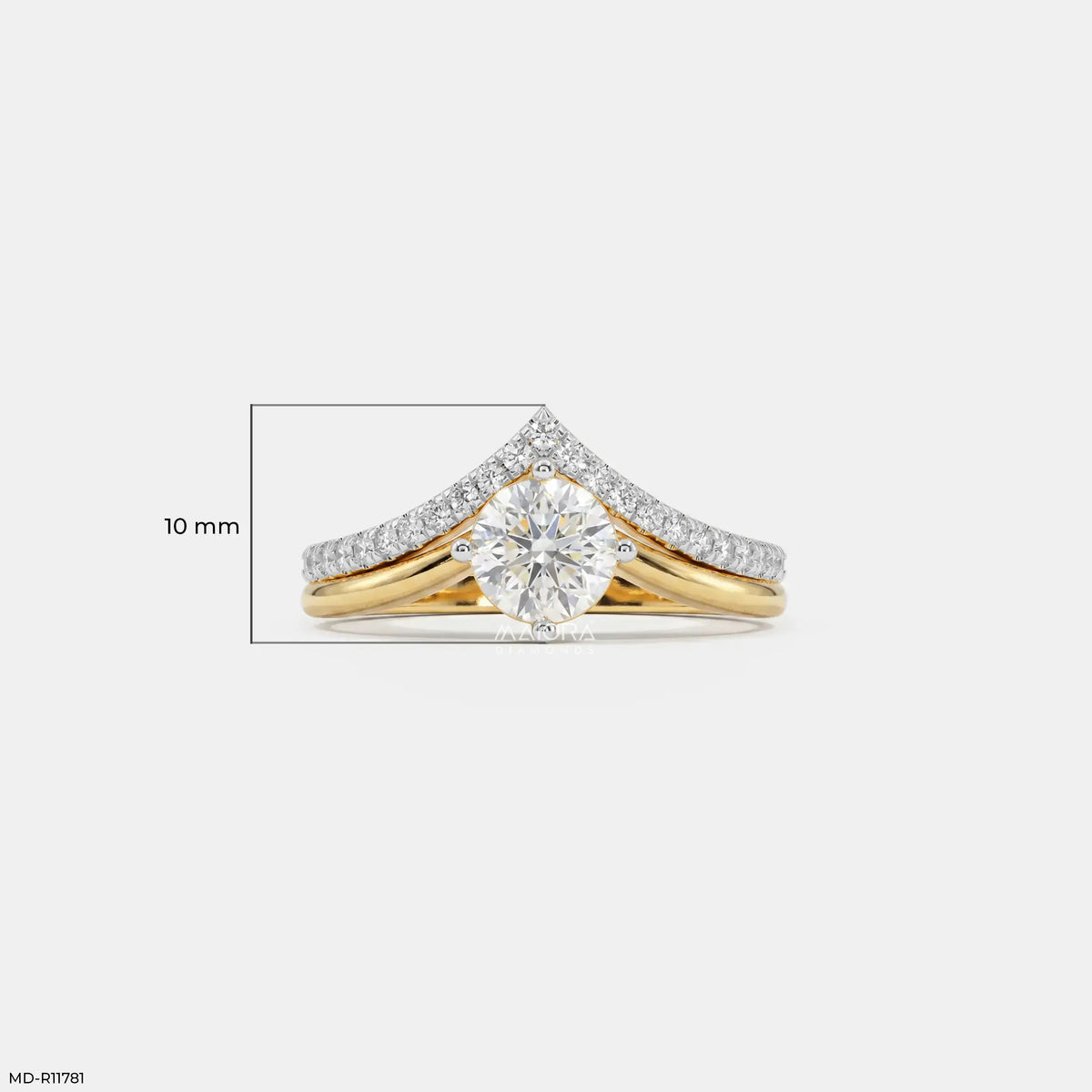 Modern Duo Solitaire Round Vanki Diamond Ring