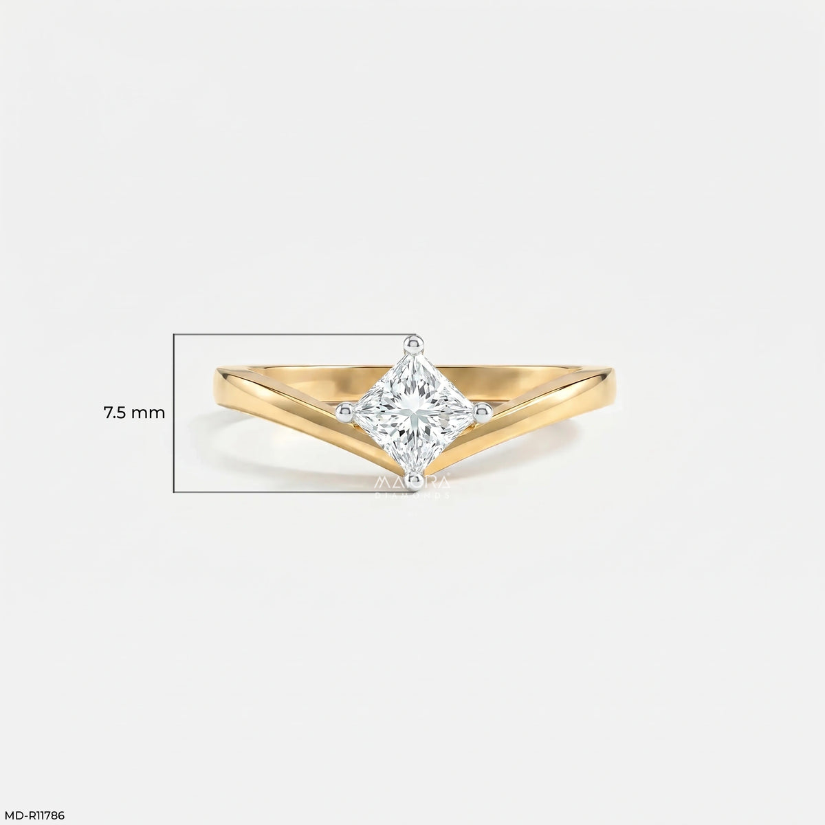 Regent Princess Solitaire Vanki Diamond Ring