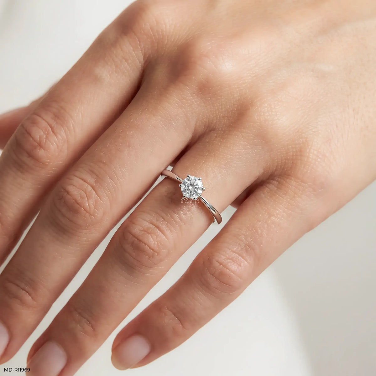 Shiney Round Solitaire Diamond Ring