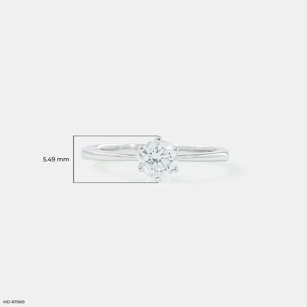 Shiney Round Solitaire Diamond Ring