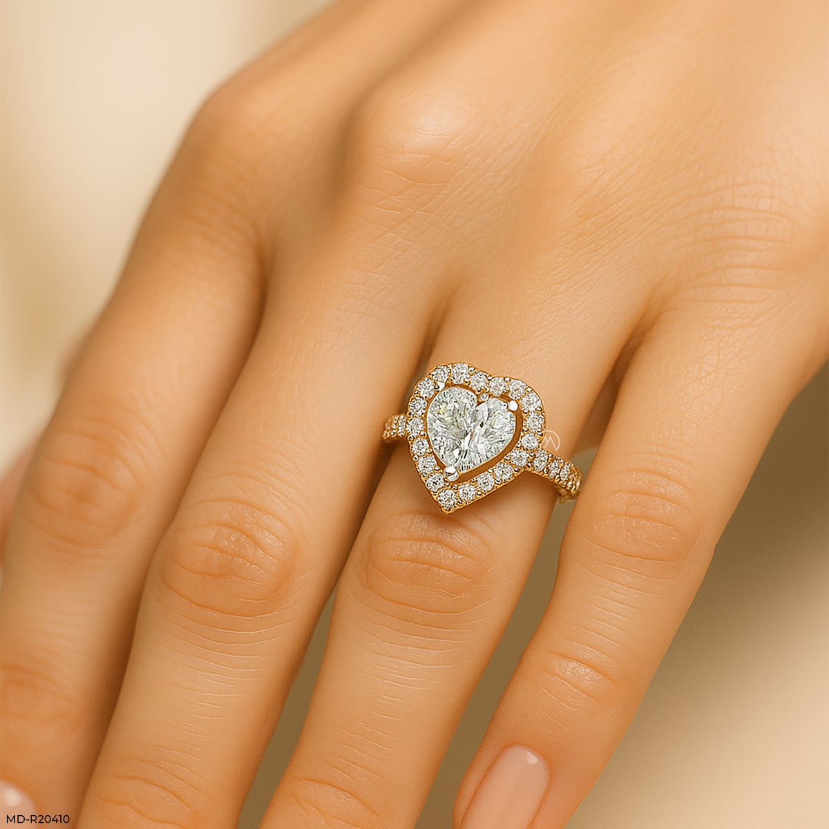 5 Carat Halo Heart Diamond Ring
