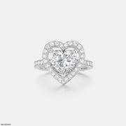 5 Carat Halo Heart Diamond Ring