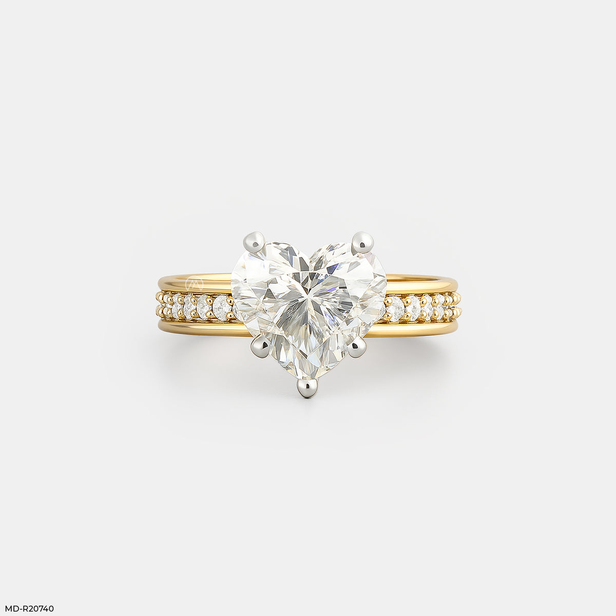 Heart-Shaped Diamond Solitaire Ring