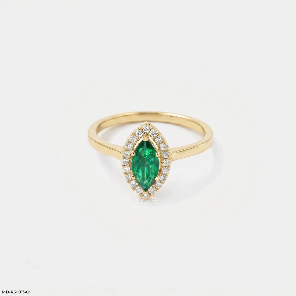 Royal Marquise Emerald Diamond Ring