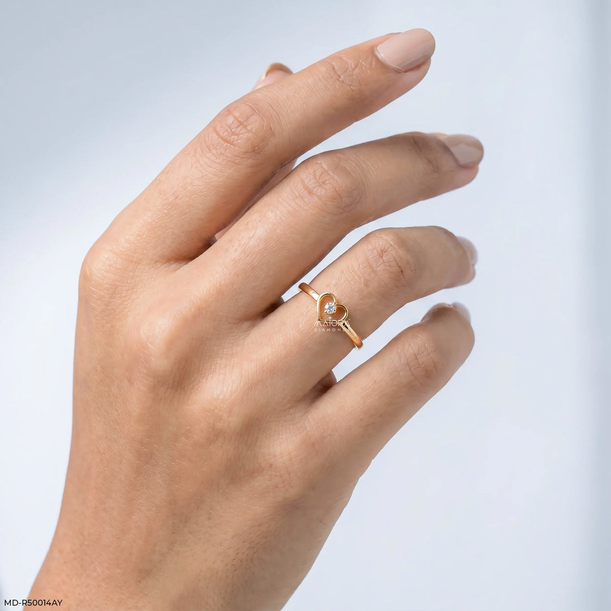 Whising Heart Round Diamond Ring
