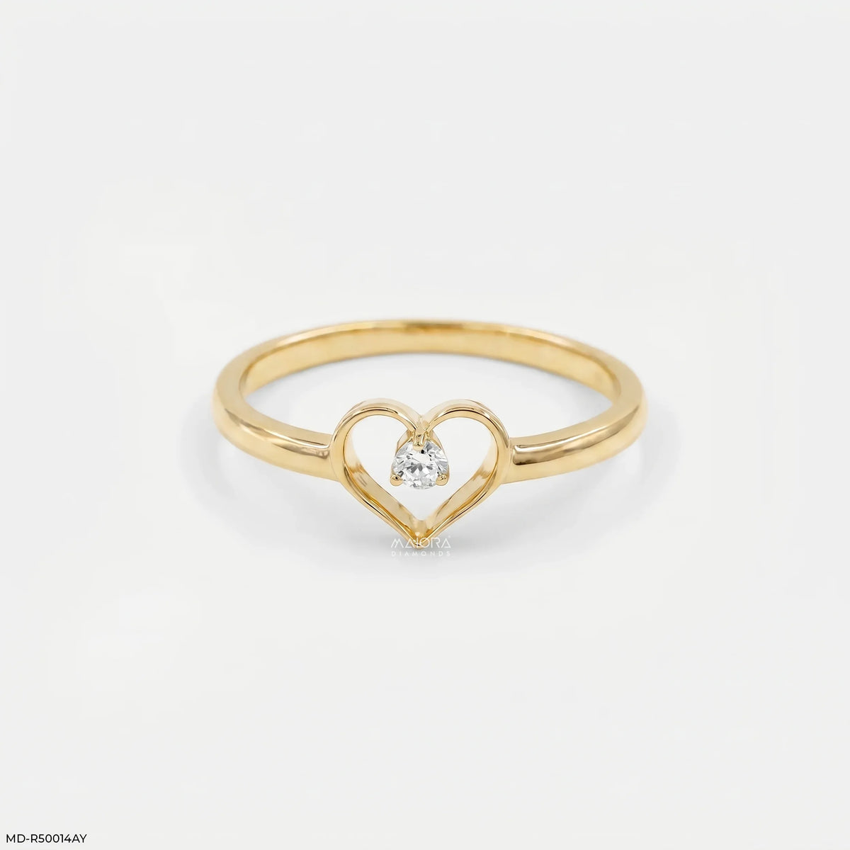 Whising Heart Round Diamond Ring