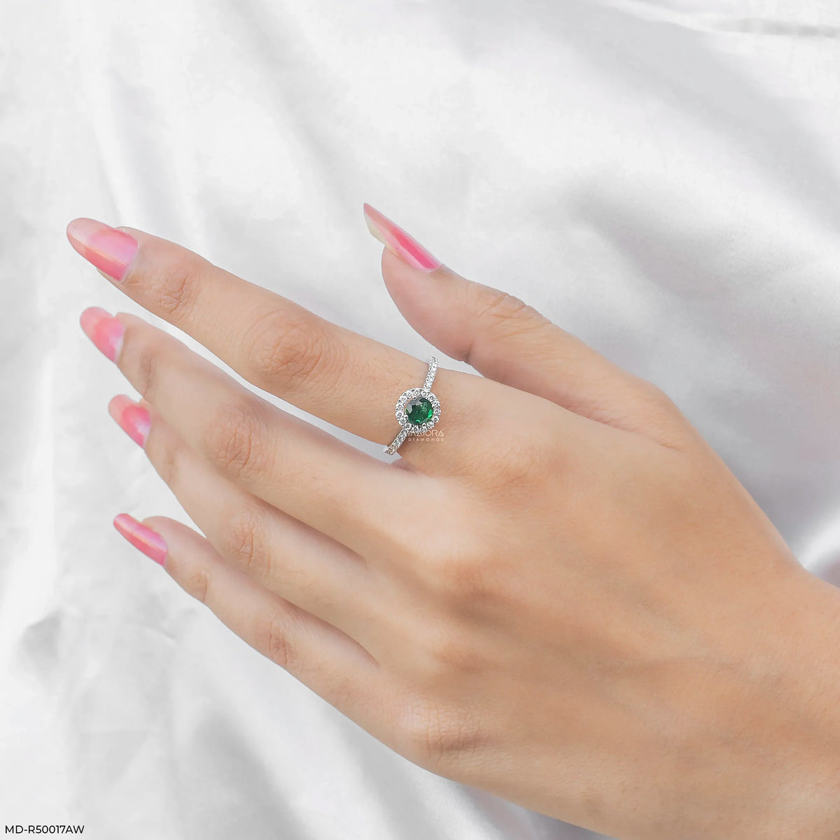 Round Bloom Halo Lab Diamond Ring